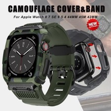 Rugged Case For Apple Watch Camouflage Sport Mod Kit 45mm 44mm 42mm iWatch 8 7 6