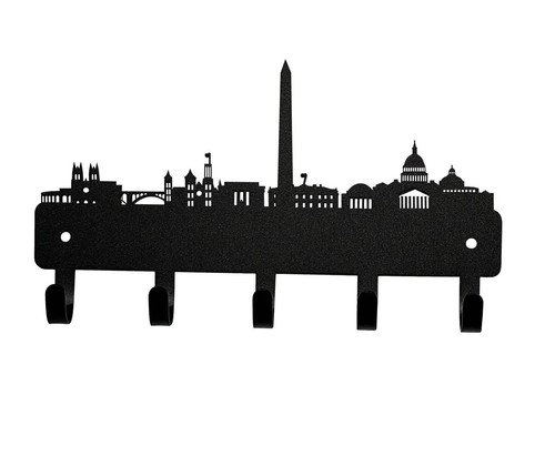 Washington DC Hauptstadt Skyline Schlüsselanhänger mit 5 Haken - Made in USA - Bild 5 von 6