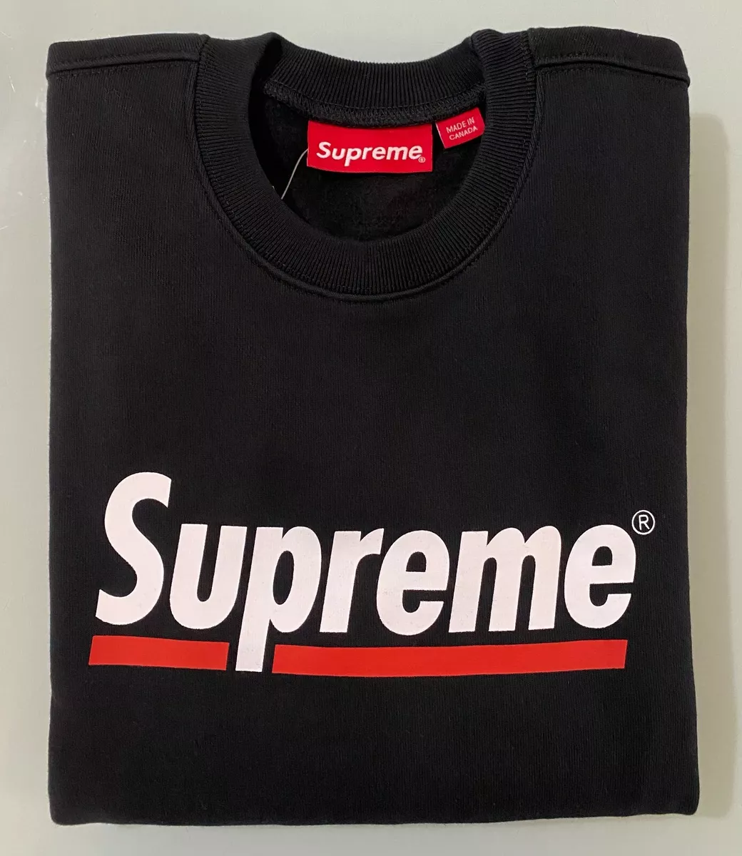 Supreme Underline Crewneck Black-