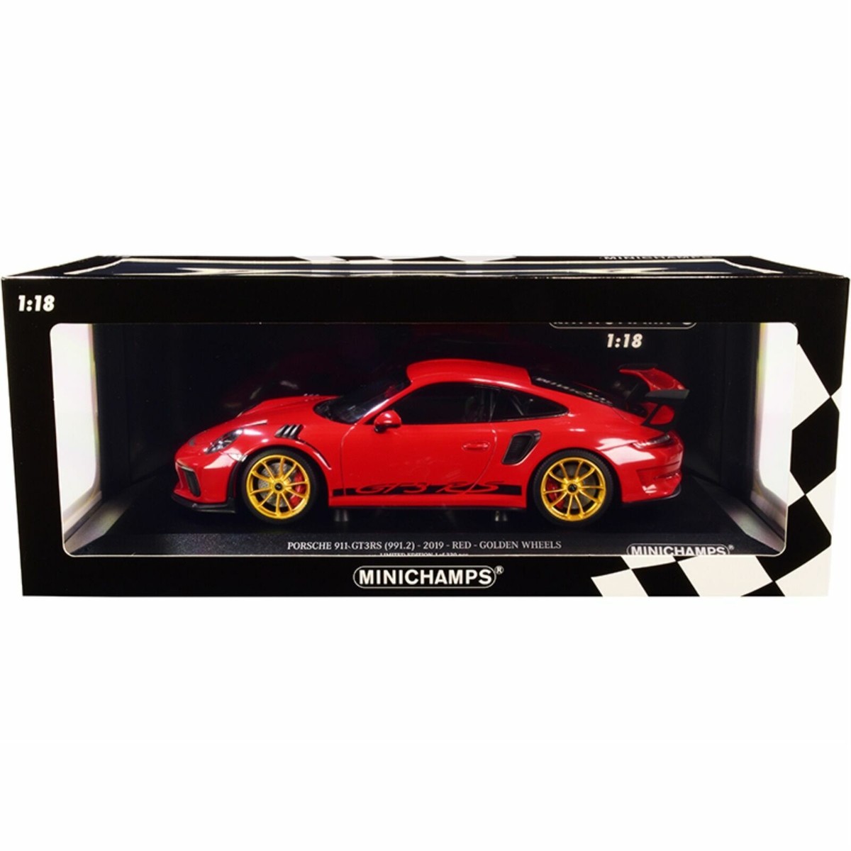 ミニチャンプス 1/18 ポルシェ 911 GT3 RS 2019 レッド MINICHAMPS 2019 Porsche 911 GT3RS (991.2) Red w/ Carbon 1:18 LE