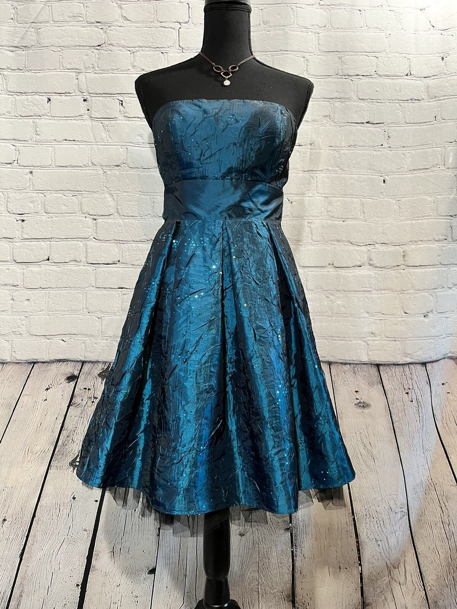 deep teal prom dress Teal Satin Lace Spaghetti Strap Open Back A-line Prom Dresses,PD00360   AlineBridal