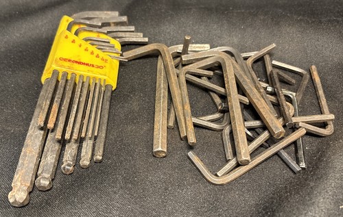 VINTAGE BONDHUS 13pc BALL END ALLEN WRENCH SET + 22 EXTRA ALLAN WRENCHES TOOLS