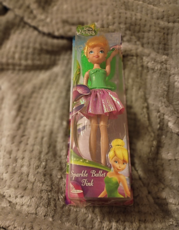 Disney Fairies Sparkle Ballet Tink Doll w/ Wings Shoes 4in Original Unopened