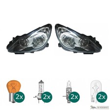 Scheinwerfer Depo H1/H7 Set passt für Opel Corsa D (S07) schwarz ab  06-10
