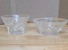 VTG 2pc Prescut Oatmeal & Pineapple  Punch Cups Snack Cups Anchor Hocking Glass