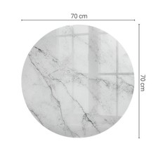 Printed Glass Table Top Protector Topper Office Kitchen Marble Surface Pattern