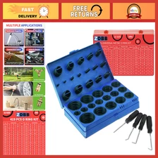 Universal 826 Pcs Rubber O Ring Kit SAE & Metric for Auto, Plumbing, Heat/Oil Re