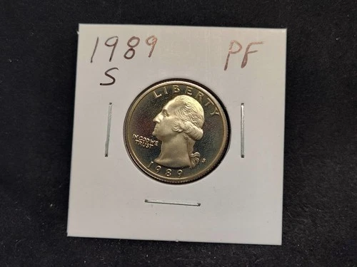 1989-S Washington Quarter Proof — photo from another recent sale