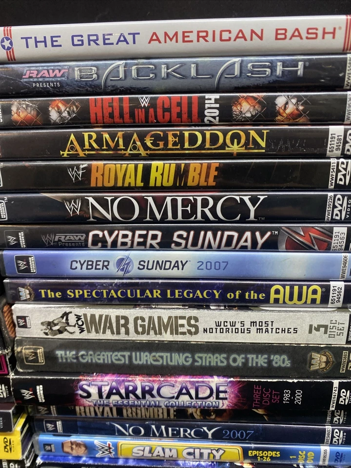 Wrestling DVDs WWE TNA WCW Raw Royal Rumble Backlash Hogan Andre Warrior (66) - Image 4 of 4