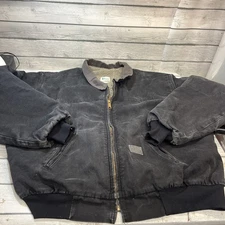 VTG Key Imperial Work Jacket Insulation Men's Size 3XL Black Distressed