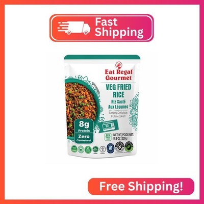 Eat Regal Ready to Eat Veg Fried Rice, 8g Protein per Pouch, 1.5 Minutes Microwa