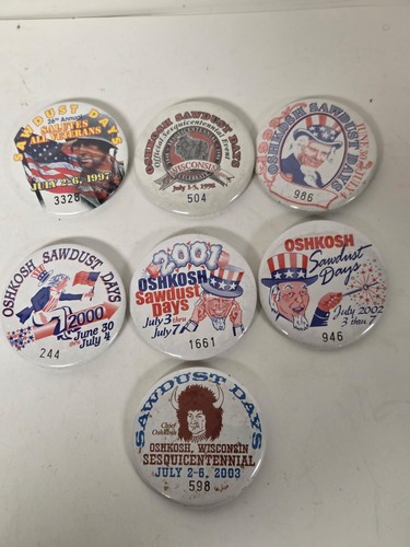 Oshkosh Sawdust Days Button Lot 97-03