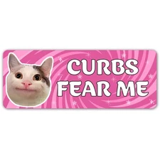 Magnet Me Up Curbs Fear Me Car Magnet -3x8" Weatherproof UV Vinyl Decal, US Made