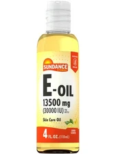 Vitamin E Oil for Skin | 30000 IU | 4 Fl Oz | Lemon Scented | by Sundance