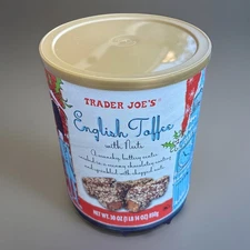 NEW Trader Joe's English Toffee with Nuts 30 oz,Fresh EXP 01/27