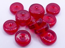 6/8 (mm) CZECH GLASS FLAT THICK ROUND/DISC/RONDELLE/SPACER BEADS - (20/30PCS)
