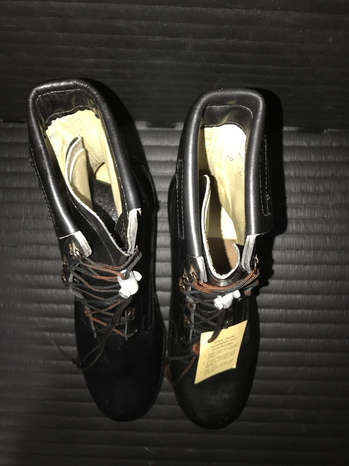 Addison Shoes Co. Vintage 78 Botas de Combate de Cuero Negro para Hombres 10 Hechas en EE. UU. Foto 2 de 4