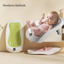 with Thermometer Baby Bath Tub Foldable Infant Bath Bed  Baby Care