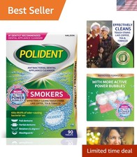 90-Count Smokers Antibacterial Dental Appliance Cleanser Tablets - Deep Clean