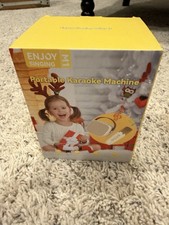 M1 Portable Karaoke Machine - Beige Bluetooth Speaker  Microphone Set    NEW 