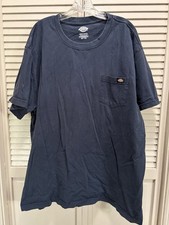 Dickies Blue Logo Crew Neck Short Sleeve T-Shirt Size 3XLT Cotton Work Outdoor