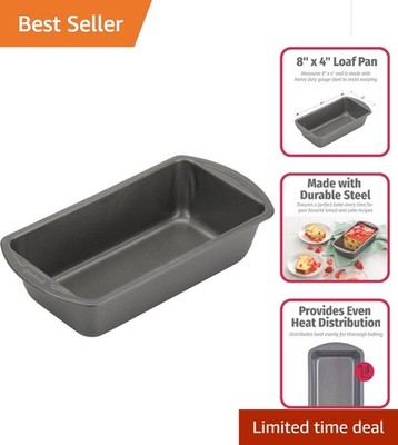 Heavy-Duty Nonstick Loaf Pan, 8 x 4-Inch - Ideal for Meatloaf and Casseroles
