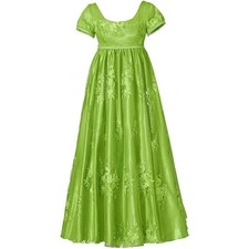 Penelope Featherington Regency Dress Women's Elegant Green Tea Gown