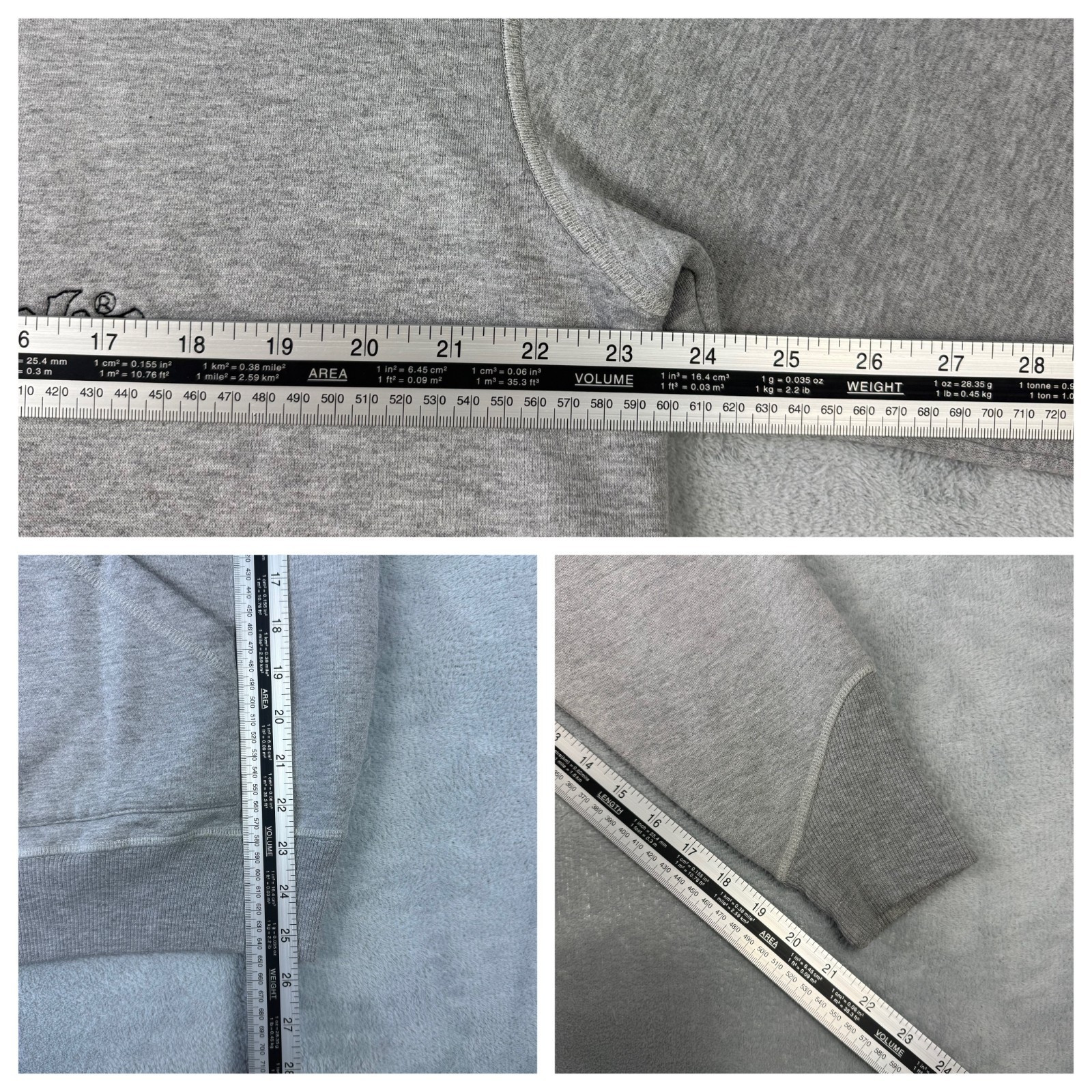 VTG Mambo 2000's Y2K Grey Surf Skull Devil Heavyweight Oversized Sz S Sweatshirt image 8