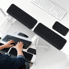 2 Pcs L-Shaped Keyboard Wrist Rest  Pad Set  Memory Foam Elbow with Non-Sli...