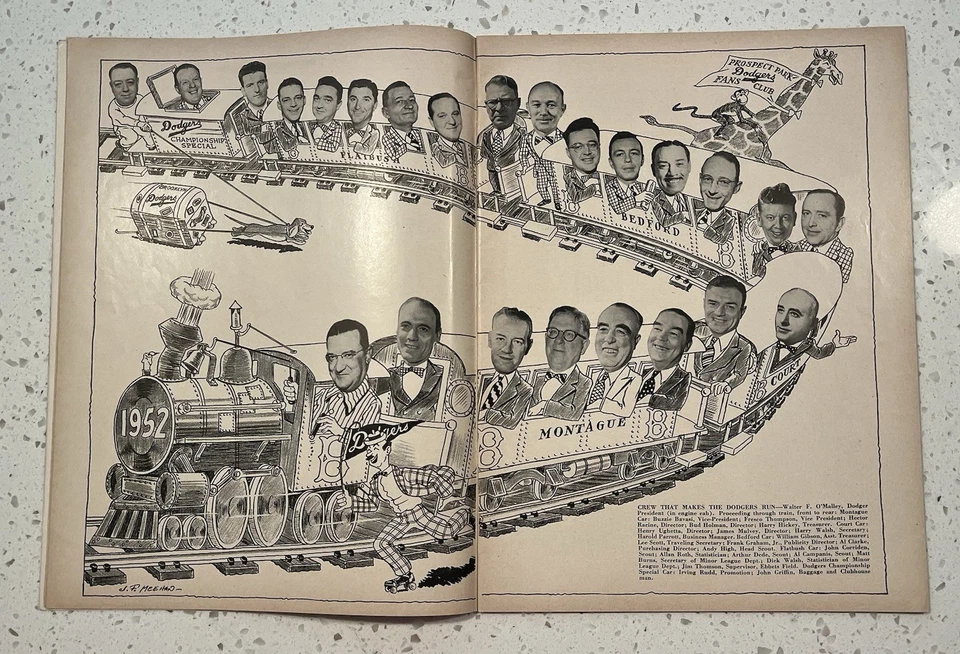 1952 World Series Program Dodgers Version Unscored - Image 3 of 4