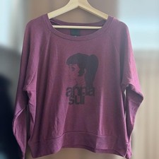 Anna Sui Burgundy Cut  Sew T-Shirt M/L Japan