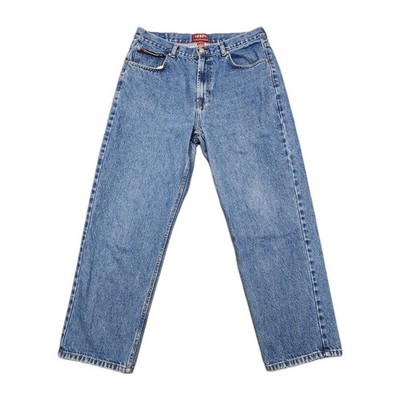 Chaps Mens Straight Fit Blue Jeans Medium Wash Denim 34x30