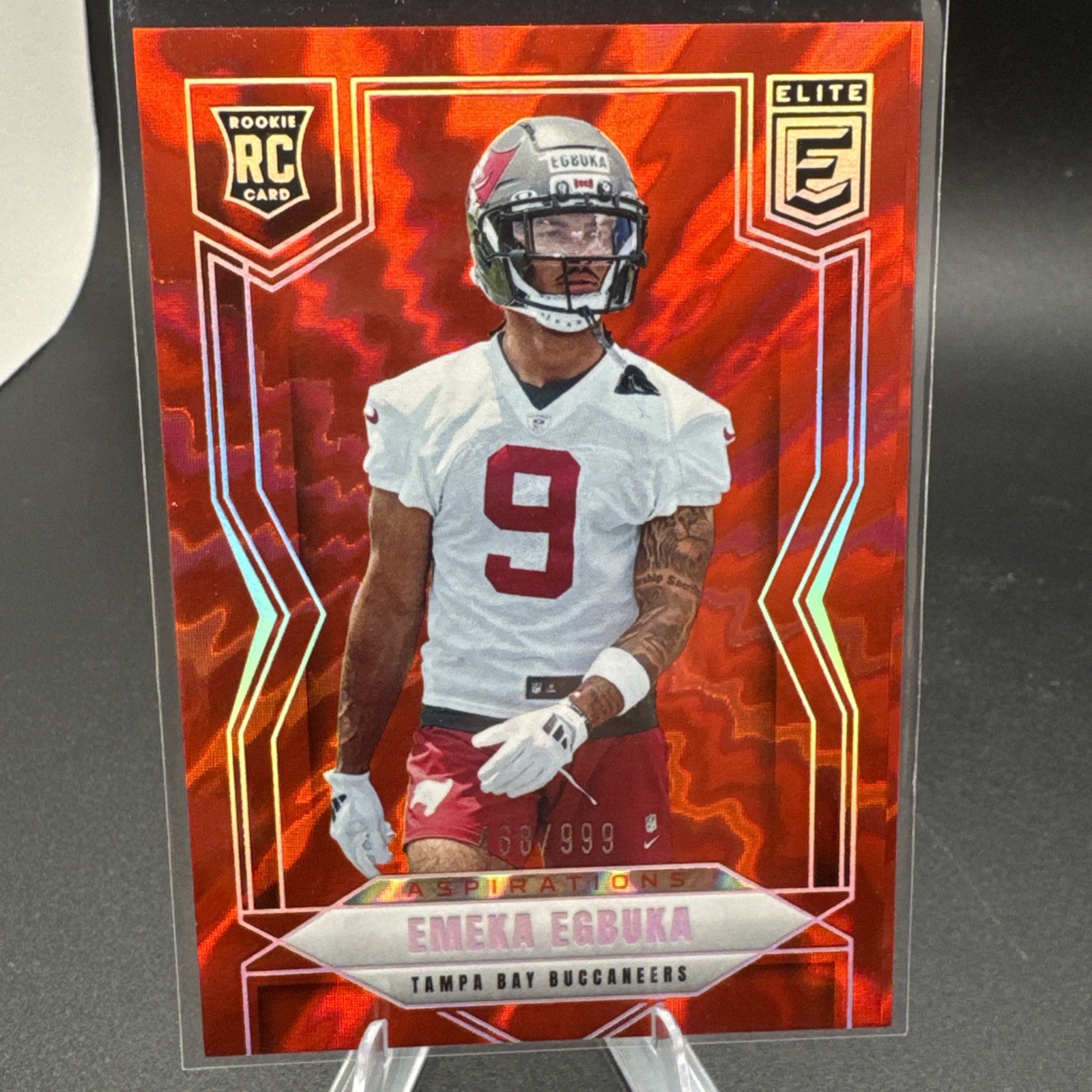 2025 Panini Elite Aspirations Red Shimmer /999 EMEKA EGBUKA Card #102
