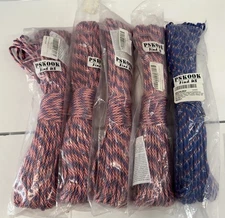 Lot of 5 PSKOOK Survival Paracord Rope 100 Ft Each 7 Strand Outdoor Camping