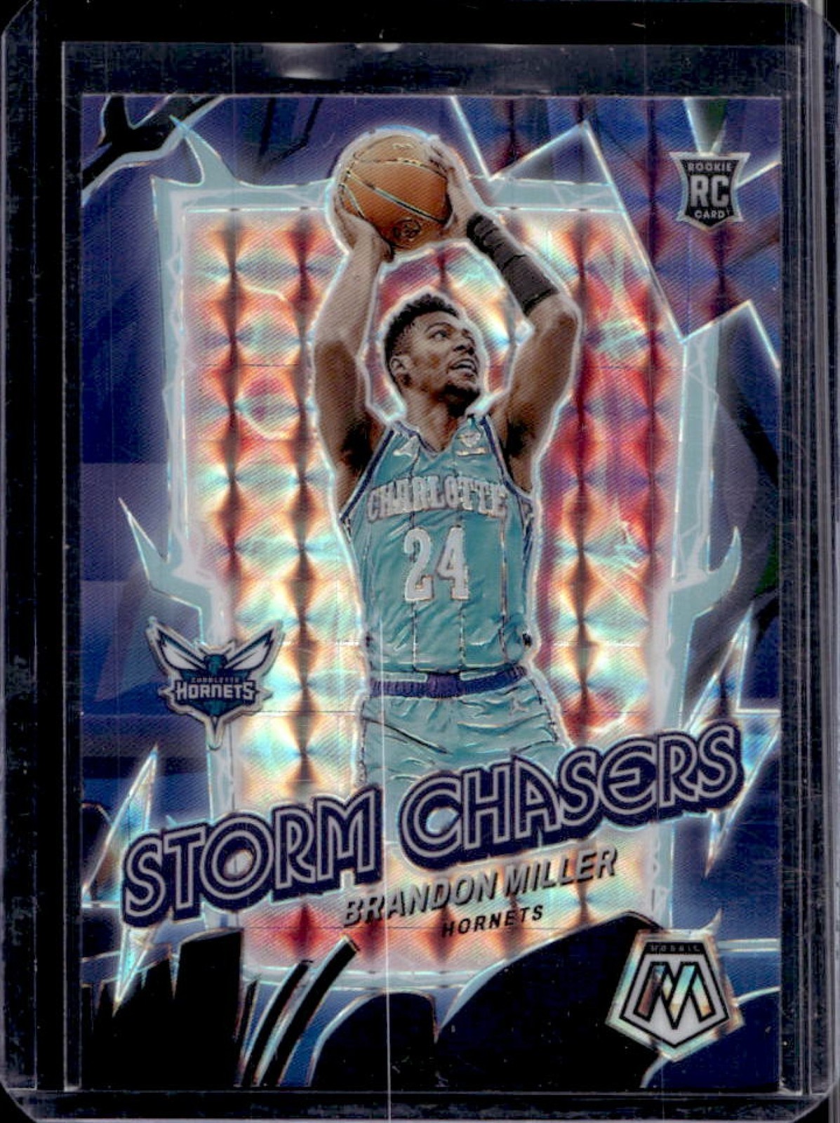 2023-24 Panini Mosaic Brandon Miller Storm Chasers RC Rookie #14 Hornets