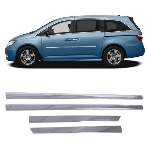 For HONDA ODYSSEY 2011-2017 Chrome Side Door Molding 4 door Stainless STEEL