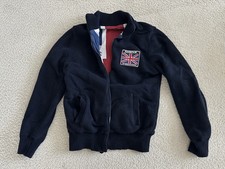 Barbour British Flag Full Zip Cardigan Sweater - Rare - GB Great Britain