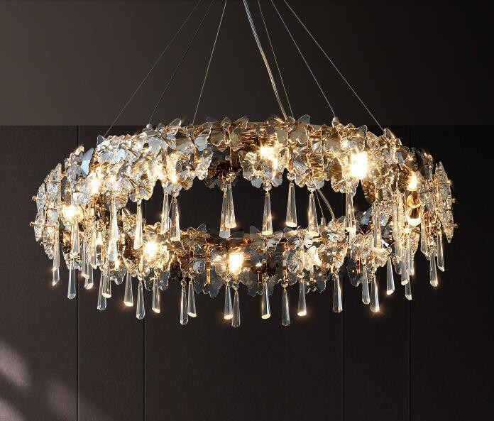 Crystal Modern Led Ceiling Lights For Living Room Bedroom Dining Chandelier New