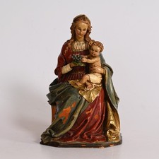 Catharina Kaslatter – Madonna mit Kind – polychrom – signiert – 11×18 cm