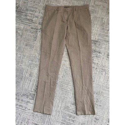 Boglioli Italian Made Beige Cotton Blend Pants Women's Size 50 Dress
