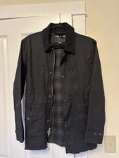 Filson Waxed Mile Marker Jacket Black Small Made In USA