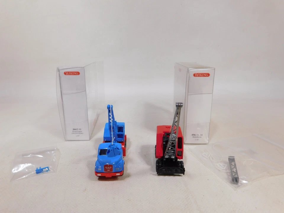 2x wiking H0 1:87 Grúa 0662 06 Camión Man fuchs 896 01 34 Mint + Box # DW792-0,5 - Imagen 4 de 4
