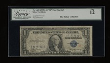 DBR 1935-A $1 Silver Experimental (R) Fr. 1609 Legacy 12 Serial S71777121C