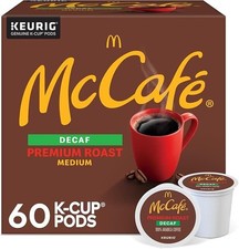 Premium Roast Decaf Coffee, Single Serve Keurig K-Cup Pods, Decaffeinated, 60 Co