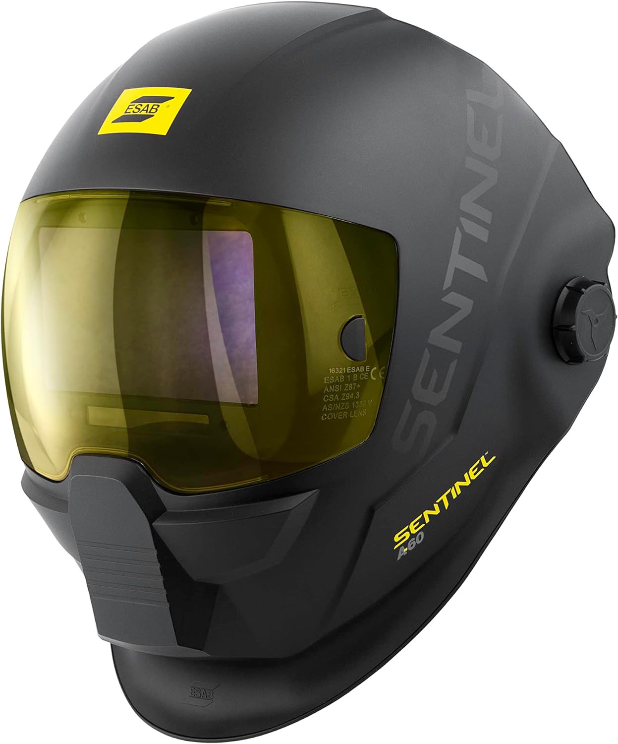 ESAB&reg; Sentinel&trade; A60 Welding Helmet, Black Low-Profile Des