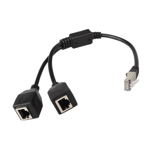 RJ45 Ethernet Splitter Kabel, 1 Stecker auf 2 Buchse Ethernet Anschluss Kab3096 - Bild 3 von 7