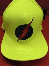 DC Comics Originals Hat Cap Snap Back The Flash Logo Yellow Trucker Mesh Mens