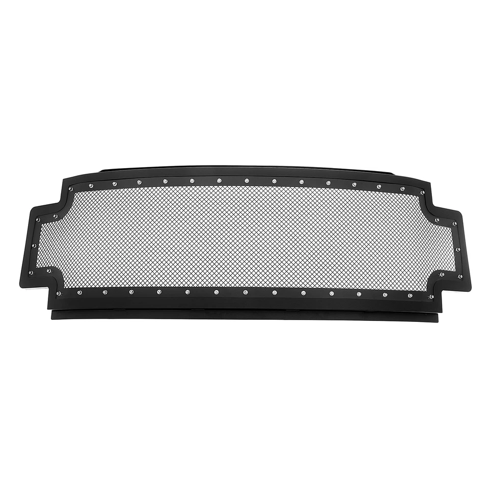 Remache de malla negra superior de acero inoxidable para Ford F-250/450/550 2017-2019 Foto 2 de 3