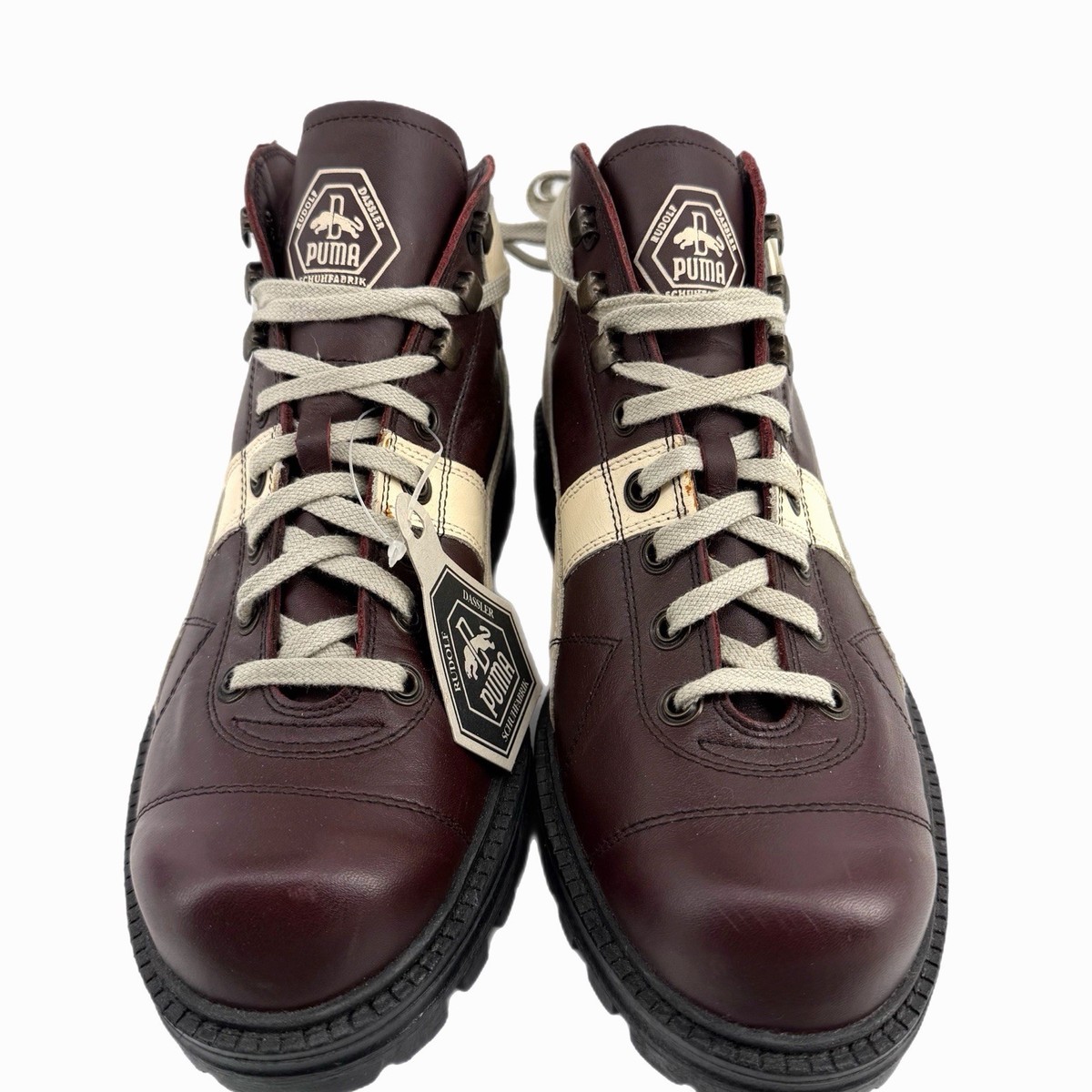 Vintage Y2K Puma Rudolf Dassler Schuhfabrik Mens 9.5 Brown/Oxblood