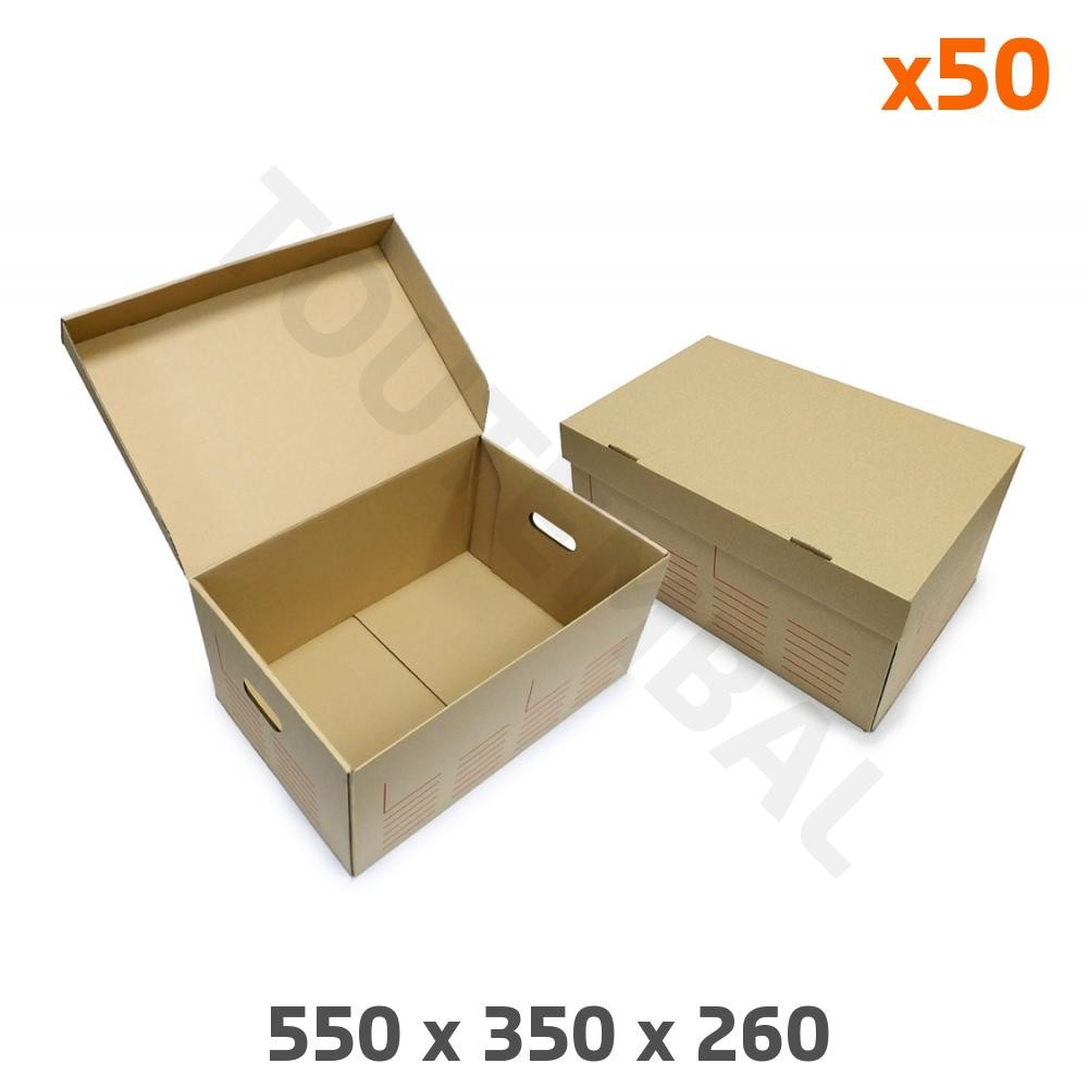Caisse d'archivage en carton pour le rangement du bureau à la maison